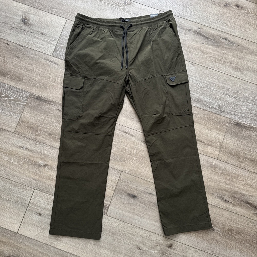 Benjamin Black Men's Olive Green Cargo Pants Size 3xl Nylon  Ripstop